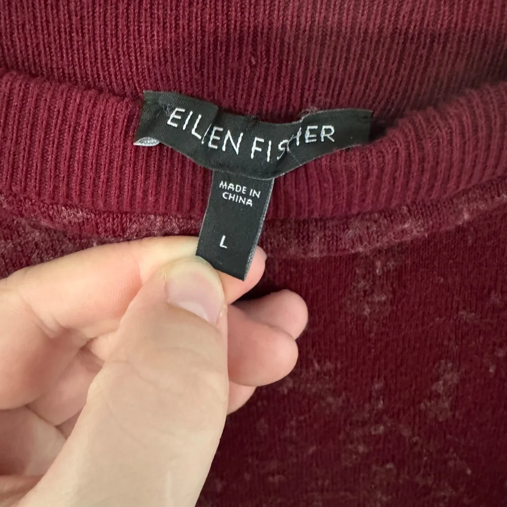 Eileen Fisher Dark Tulip short pencil‎ skirt size large